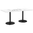 thumbnail image 1 of KFI Studios Whiteboard 3.5' x 8' Dining Table, Black Base, White, 1 of 2