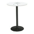 thumbnail image 1 of KFI Studios Whiteboard 3' Round Bistro Table, Black Base, White, 1 of 1
