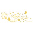 KFIWSZC Home Decal Motivational Live Love 3D Family Wall Decals Quotes
