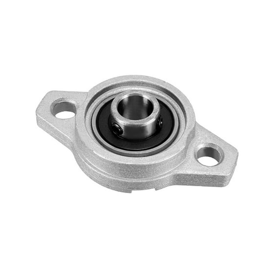 KFL000 Flanged Pillow Block Bearing, 10mm Bore Dia., Zinc Alloy/Chrome Steel