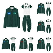 KFSOQE.COS KFSOQE Popular Squid Game Costume Anime Cosplay Costumes for Kids Leisure Hoodies Sets Zip Up Coats and Loungewear Pants T-Shirt Daily Cosplay Costume Two Piece Set X 230 160