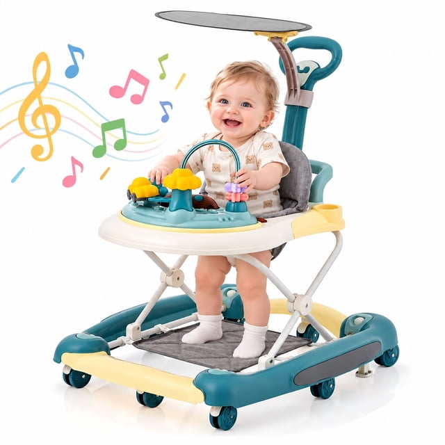KFeng 4-in-1 Baby Walker - Rocker, Activity Center, Seat Walker, Push ...