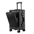 thumbnail image 1 of KFeng Black All Aluminum Carry-On Luggage,20 Inch Hard Shell Suitcase with Spinner Wheels & TSA Lock,22x14x9 Airline Approved, 1 of 7