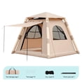 thumbnail image 1 of KFeng Inflatable Camping Tent for 4-8 People,Portable Family Tent with Instant Setup&Sun Protection,Khaki, 1 of 10