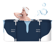 KFeng PVC Large Portable Bathtub Portable  Eco-Friendly Bathtub Adults with Accessories Kit,Thickening with Thermal Foam to Keep Temperature,No Cover