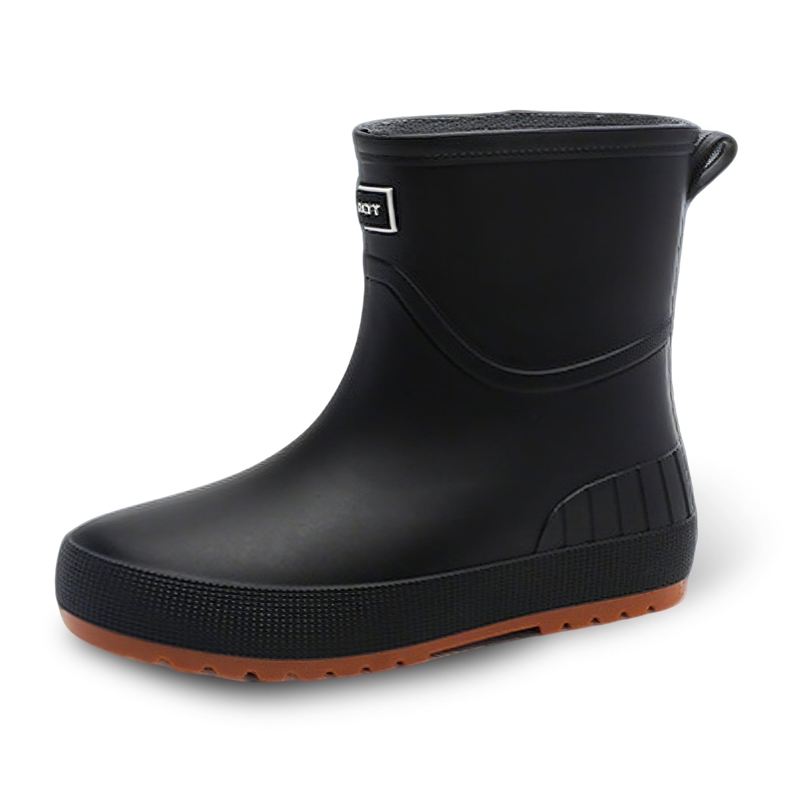 Waterproof Rubber Rain Boots,Women's Play Short Rain Boot,BlackWomen8)