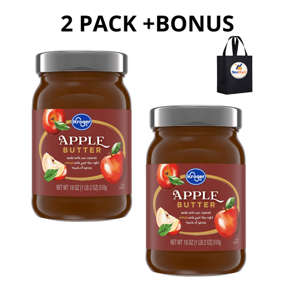 KG Apple Butter Made with Sun Ripened Apples 2 Pack + Bonus 18 oz