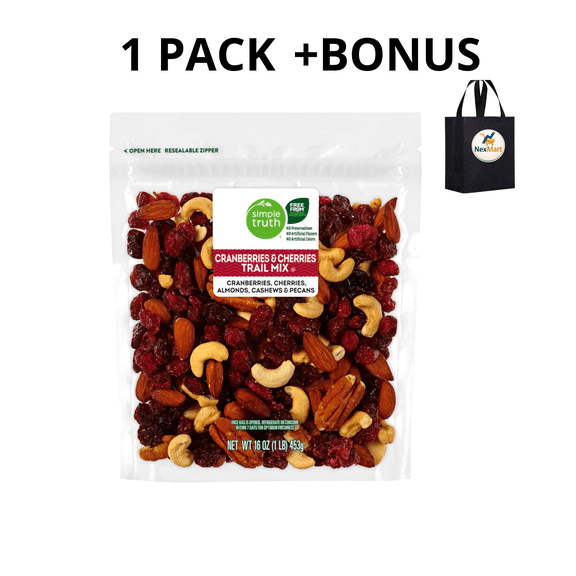 Simple Truth Cranberries & Cherries Trail Mix 16 oz 1 PK+ Bonus