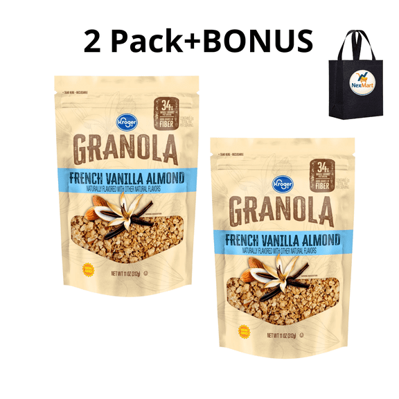 KG French Vanilla Almond Granola 11 oz 2 PK+ Bonus