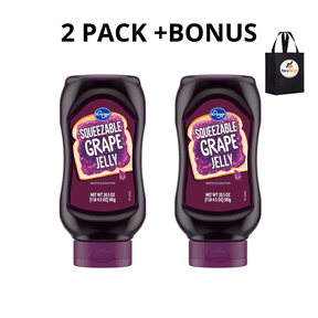 KG Grape Jelly Squeezable 20.5 OZ , 2 Pack + Bonus