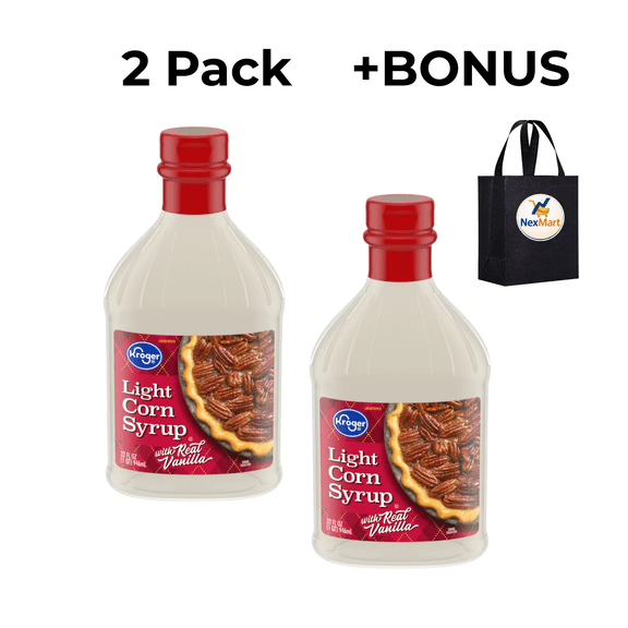 KG Light Corn Syrup with Real Vanilla 32 fl oz , 2 Pack + Bonus