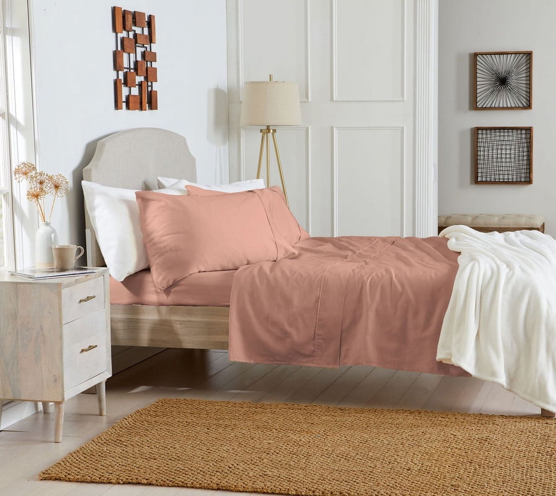 KG Linens Queen Sateen Sheet Set 4Pc