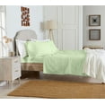 thumbnail image 1 of KG Linens Twin Sateen Sheet Set 1000 Thread Count 15 Inches Deep Pockets, 3Pc Bedding Set, CELERY, 1 of 4