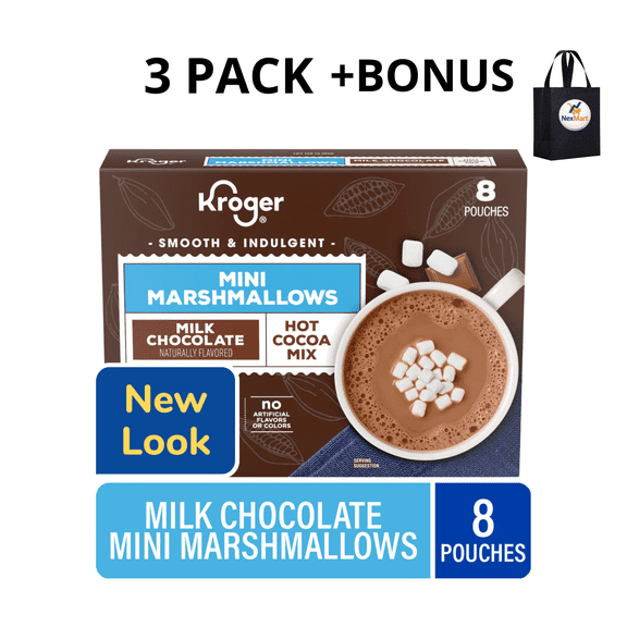 KG Mini Marshmallows Milk Chocolate Flavored Hot Cocoa Mix 11 oz , 3 Pack + Bonus