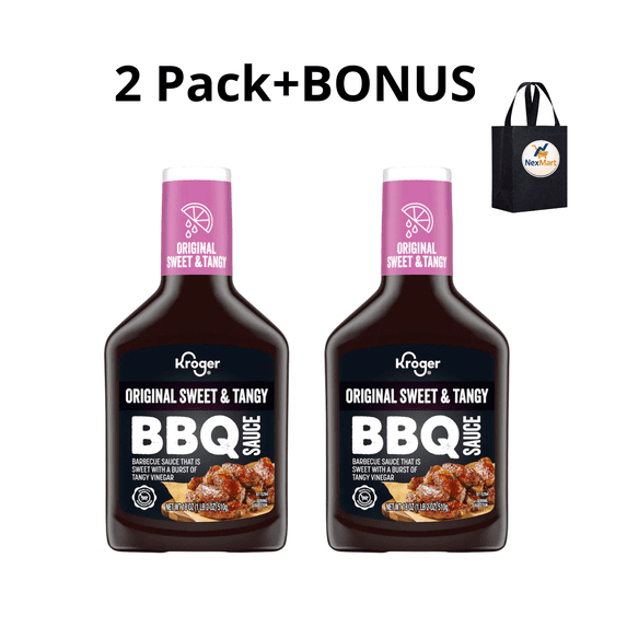 KG Original Sweet & Tangy BBQ Sauce 18 oz , 2 Pack + Bonus