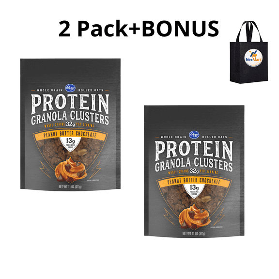 KG Peanut Butter Chocolate Granola Cereal Clusters 11 oz 2 PK+ Bonus