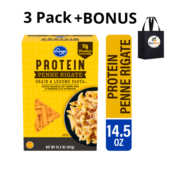 KG Protein Penne Pasta , 14.5 oz , 3 Pack + Bonus