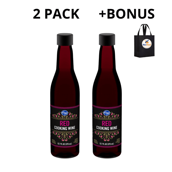 KG Red Cooking Wine 12.7 fl oz (375 mL) , 2 Pack + Bonus
