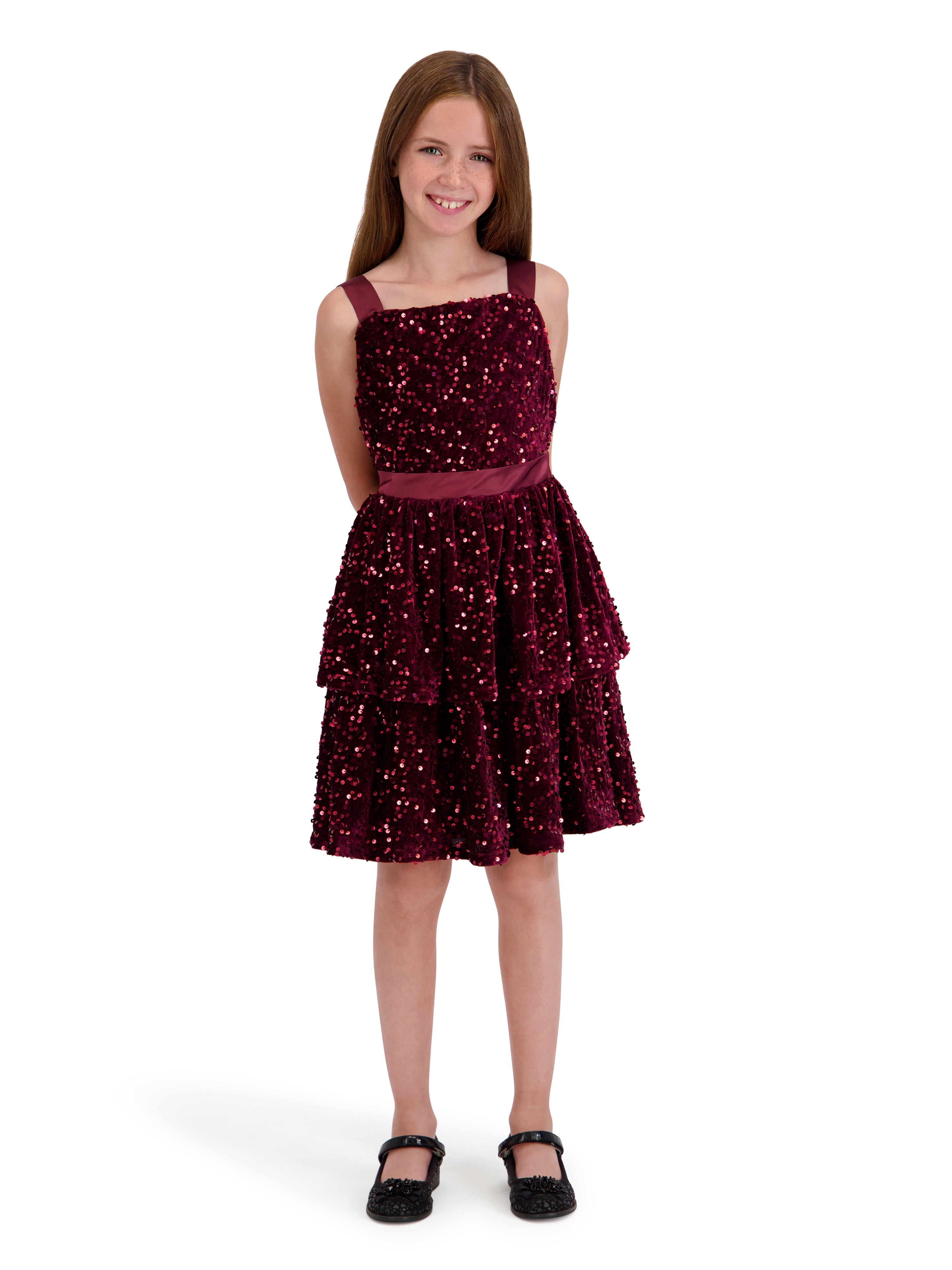 Kensie Girl Sequin Velvet Sleeveless Dress, Sizes 4-16