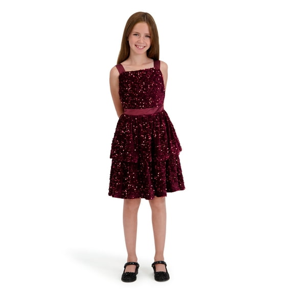 Kensie Girl Sequin Velvet Sleeveless Dress, Sizes 4-16