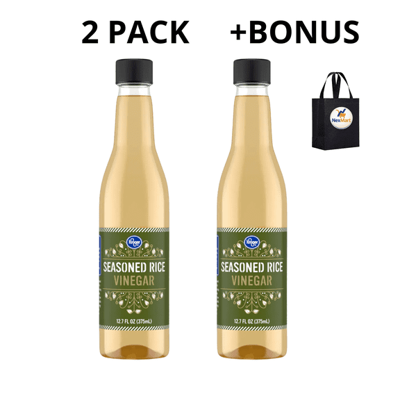 KG Seasoned Rice Vinegar 12.7 fl oz (375mL) , 2 Pack + Bonus