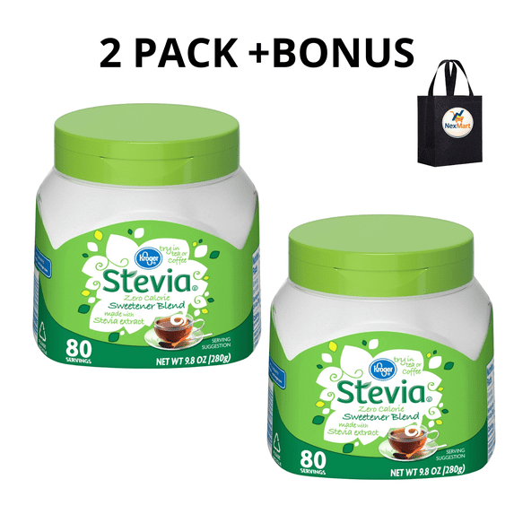 KG Stevia Sweetener Blend , 9.8 oz , 2 Pack + Bonus