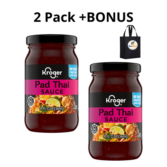 KG Thai Inspirations Pad Thai Sauce, No High Fructose Corn Syrup, 8 FL OZ (236mL) , 2 Pack + Bonus
