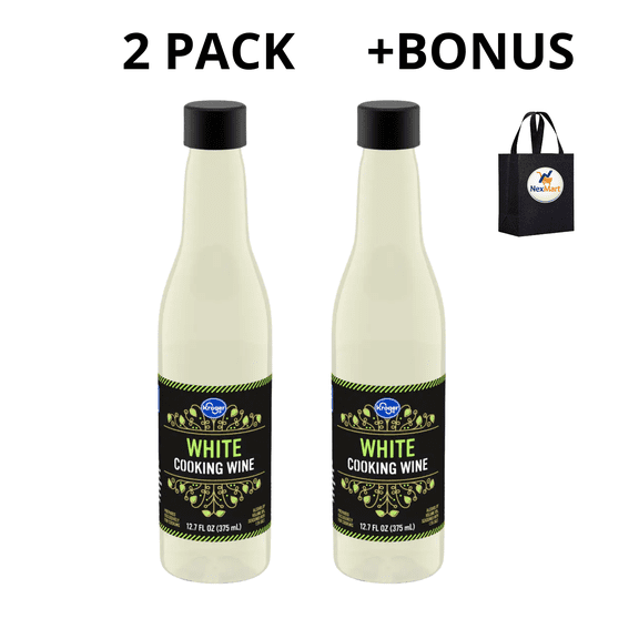KG White Cooking Wine 12.7 fl oz (375 mL) , 2 Pack + Bonus