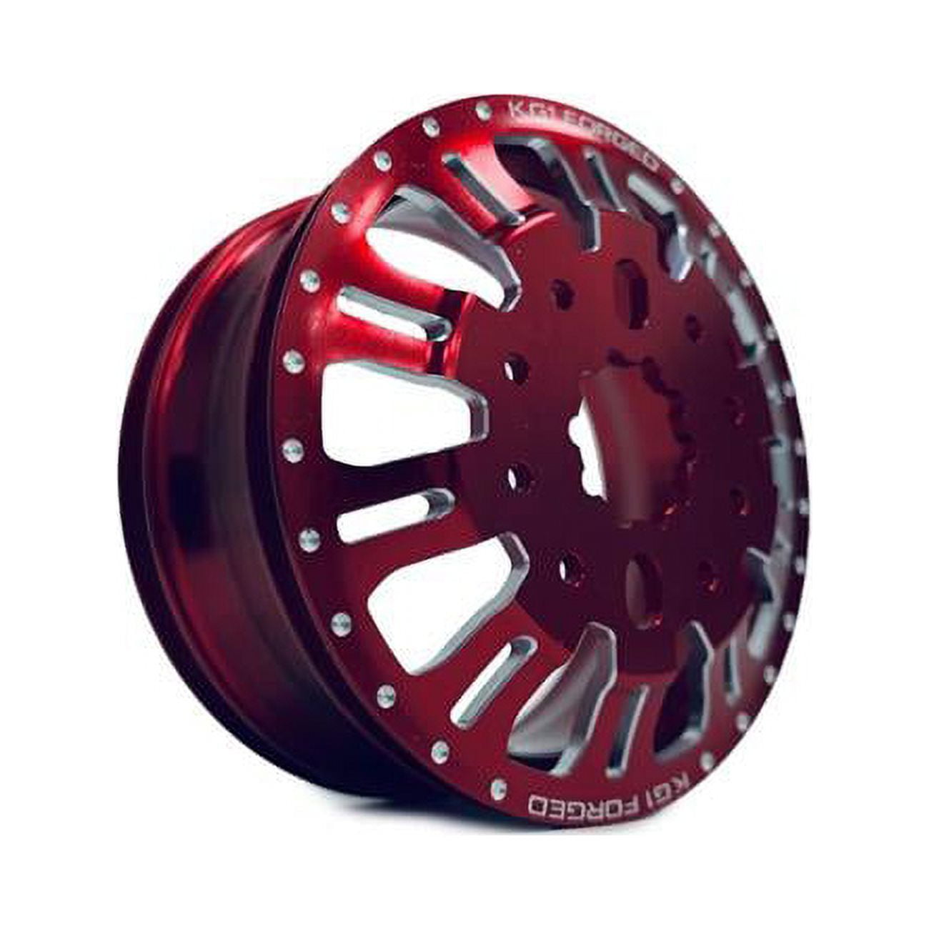 KG1 KD004 Duel Front Dually Wheel, Red Anodized - 2 Piece - Walmart.com