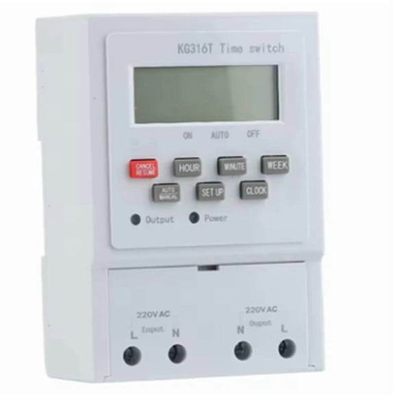KG316T Din Rail Time Switch LCD Display 220V Microcomputer Time Control Switch Strong Anti-Interference Ability