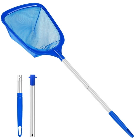 KGC Hot Tub Pool Skimmer Net, Pool Net With 13'' Aluminum Pole, Deep Fine Mesh For Hot Tubs/Spas/Fountain/Small Pools, Durable Aluminum Handle Leaf & Debris Pool Accessories For Above Pools