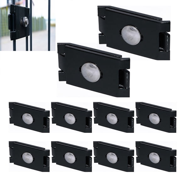 KGJQ 10Pcs Gridwall Panel Connectors, Heavy Duty Stainless Steel Grid Wall Clips, Black Gridwall Joining Clips for Wire Grid Panels