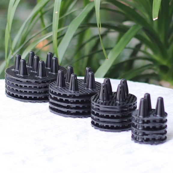 KGJQ 10Pcs Planter Insert Plant Risers, Plant Elevator Stands, Heavy Duty Plastic Plant Lifters, Plant Support Inserts for Flower Pots Drainage