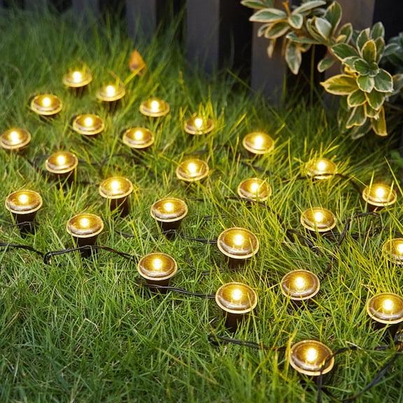 KGJQ 15 Pcs Mini Solar Ground Lights LED Flat Landscape Lighting Waterproof Outdoor Small Solar Garden Lights with Auto On/Off for Pathway Yard Lawn Walkway Patio