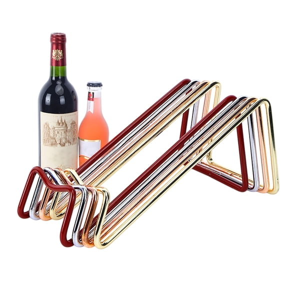 KGJQ 2Pcs Wine Bottle Holder for Countertop, Modern Iron Wine Rack Stand with Triangle Support, Tilted Single Bottle Display for Home Bar Kitchen