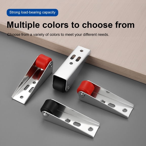KGJQ 3/4/5Pcs Heavy Duty Vertical Track Roller, Up to 110lbs Sliding Door Bottom Guide Roller, Quiet Caster Wheel for Barn Sliding Door, Cabinet, Gate & Drawer