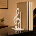 thumbnail image 1 of KGJQ 3D Printed Treble Clef Bookends, Music Note Shelf Organizer, Non-Slip Modern Bookend with Stable Support, Sturdy Music Themed Book Stand for Desk Decor, 1 of 7