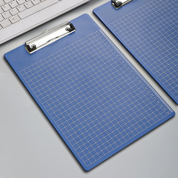 KGJQ A4 File Folder, with Reinforced Metal Clip And Clear Scale Ruler, Portable Document Writing Pad, for Office School Students