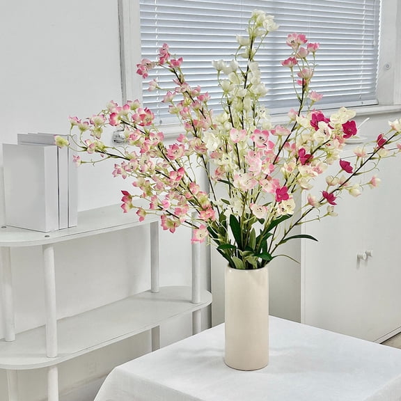 KGJQ Artificial Lily of The Valley Flowers, 38" Long Stem Fake Flowers for Tall Vase, Realistic Faux Bell Flowers for Bridal Wedding Bouquet, Home Garden Party Decor