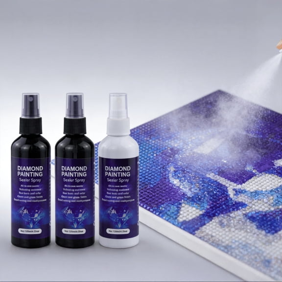 KGJQ Diamond Art Sealer Spray, Quick-Drying Permanent Transparent Protective Glue, Enhance Luster Diamond Glue, for DIY Crafts Puzzles And Handmade Art Works