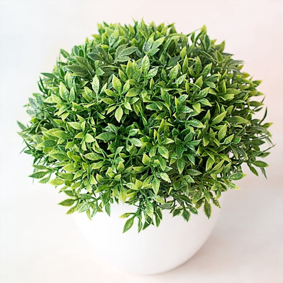 KGJQ Fake Plants - Artificial Potted Plants - Grass Ball Shaped Bonsai, Green