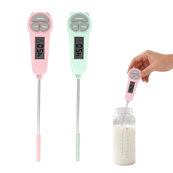 KGJQ Food Thermometer, Instant Read Digital Cooking Thermometer, Accurate Temperature Measurement, for Grilling Baking Candy Frying Oil