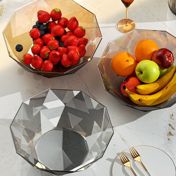 KGJQ Fruit Plate Transparent Kitchen Storage Jar Safe Food Contact Snack Organizer for Snacks Vegetables Dried Fruits