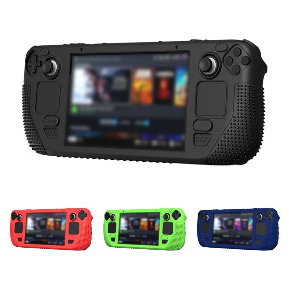 KGJQ Game Console Case Unobstructed Charging Anti-slip Scratch-resistant Comfortable Grip Shock Absorption Enhancing Gaming Experience Game Host Case for Steam Deck