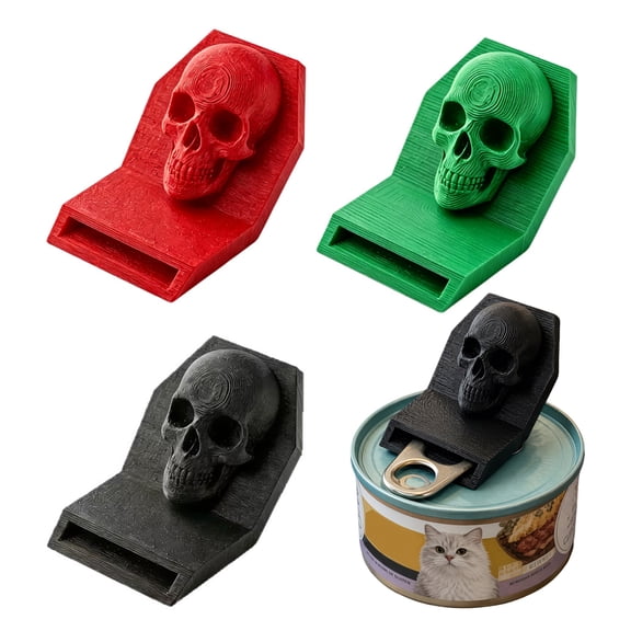 KGJQ Gothic Skull Can Opener, 3D Printed Skull Can Opener, Pull Tab Can Tool, Trendy Kitchen Accessory Gift for Friends