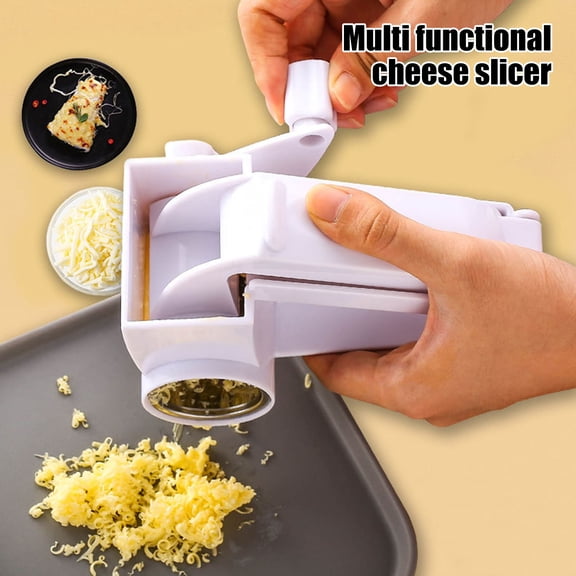KGJQ Hand Crank Cheese Grater, Stainless Steel Rotary Shredder for Parmesan, Multifunctional Chopper for Nuts Chocolate Vegetables