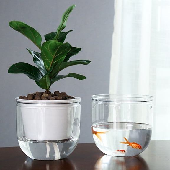 KGJQ Hanging Self Watering Planter Flowerpot with Water Reservoir Wick Ropes Modern Plant Pot with Hanging Chain for Indoor Plants Ivy Spider Plants