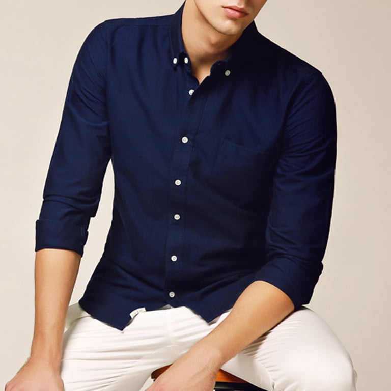k&g men's dress shirts KGJQ Men's Long Sleeve Regular-Fit Dress Shirt