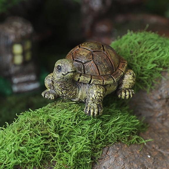 KGJQ Micro Landscape Turtle Figurines Waterproof Resin Miniature Ornaments Realistic Turtle Statue for Fish Tanks Potted Plants Moss Gardens