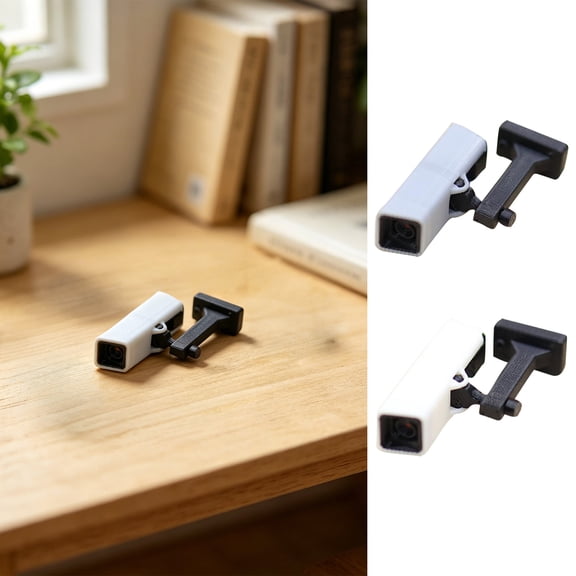 KGJQ Mini CCTV Camera 1:12 Scale Miniature Surveillance Model Realistic Dollhouse Accessories for Garage Scene Display Photography Props
